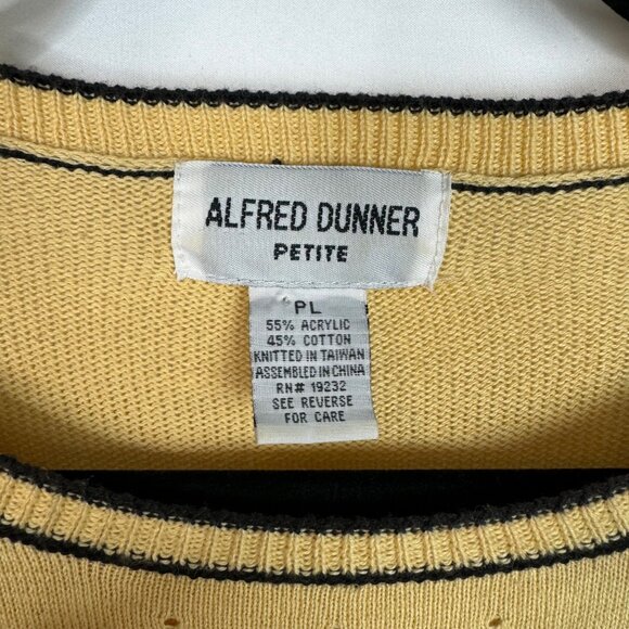 Vintage Alfred Dunner‎ Grandmacore Sz PLarge Yellow Cardigan Floral Embroidery - Picture 2 of 8